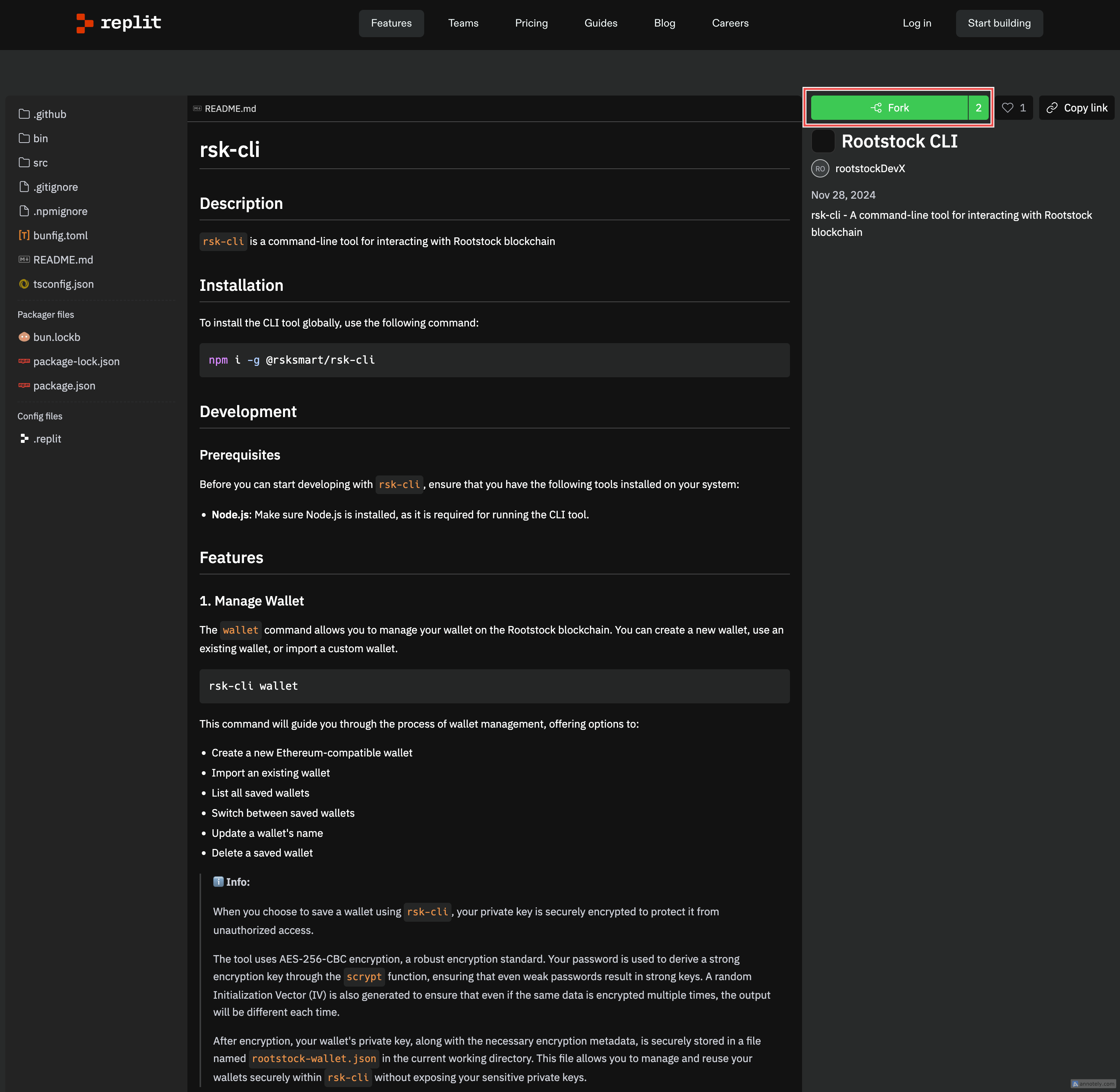 RSK-CLI environment on Replit